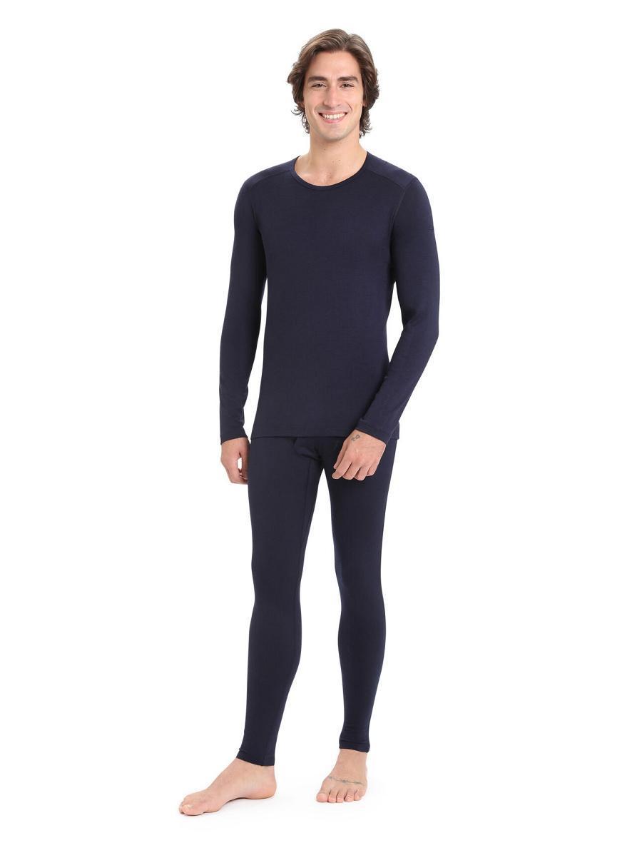 Icebreaker Merino 200 Oasis with Fly Miesten Leggingsit Laivastonsininen | FI 1132WNBY